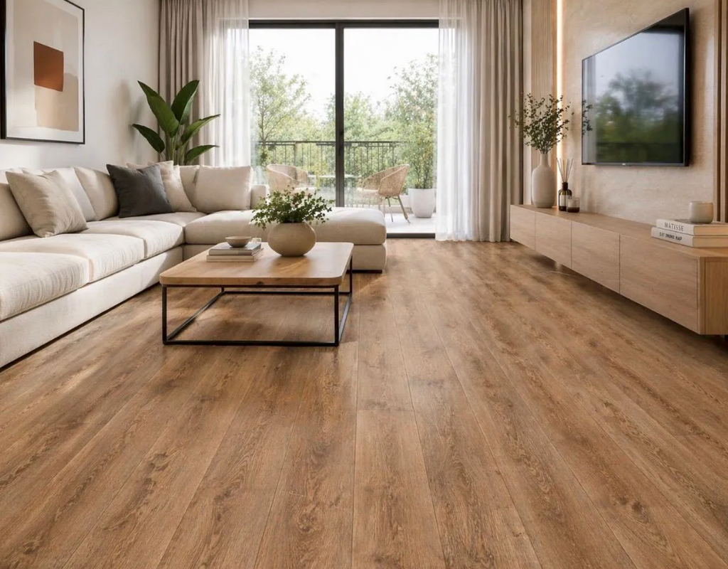 Piso SPC click alto tránsito texturado 5mm - Color 007 - Madera