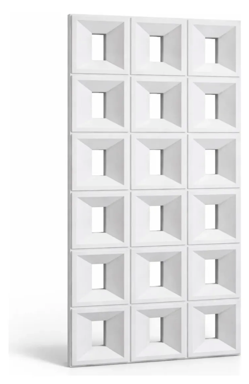 Separador de ambientes PU blanco panel decorativo 3D divisor