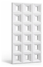 Separador de ambientes PU blanco panel decorativo 3D divisor