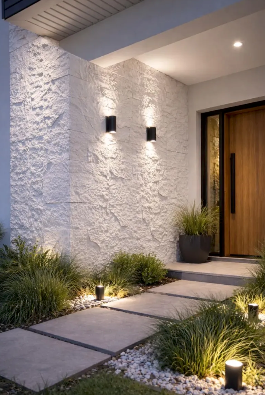Unidad revestimiento simil piedra PU blanco S3 INT/EXT