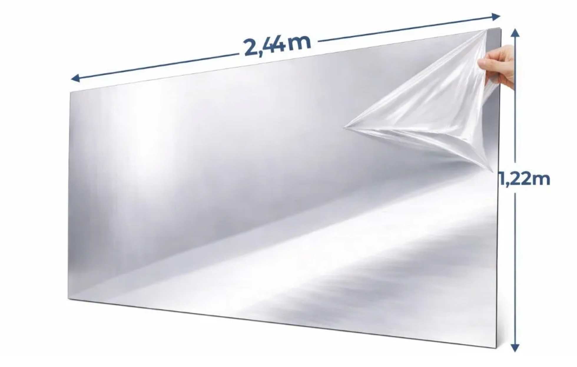 Placa Espejo PVC Rigido - 1.22 X 2.44 M