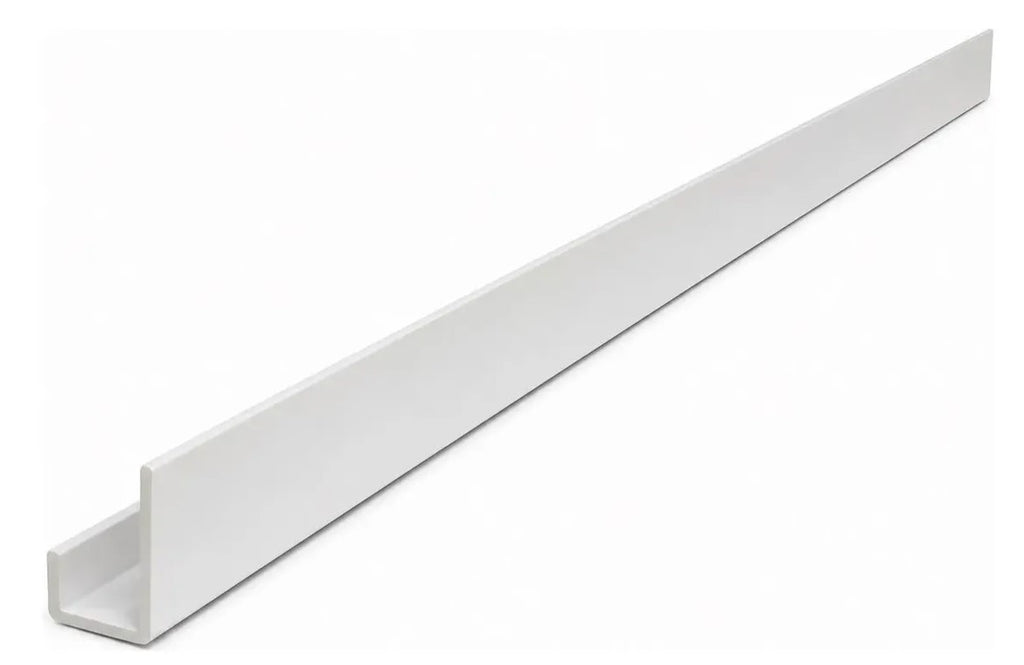 Moldura /perfil U Cielorraso PVC Terminación Blanco