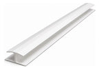Moldura/perfil H Cielorraso PVC Terminación Blanco