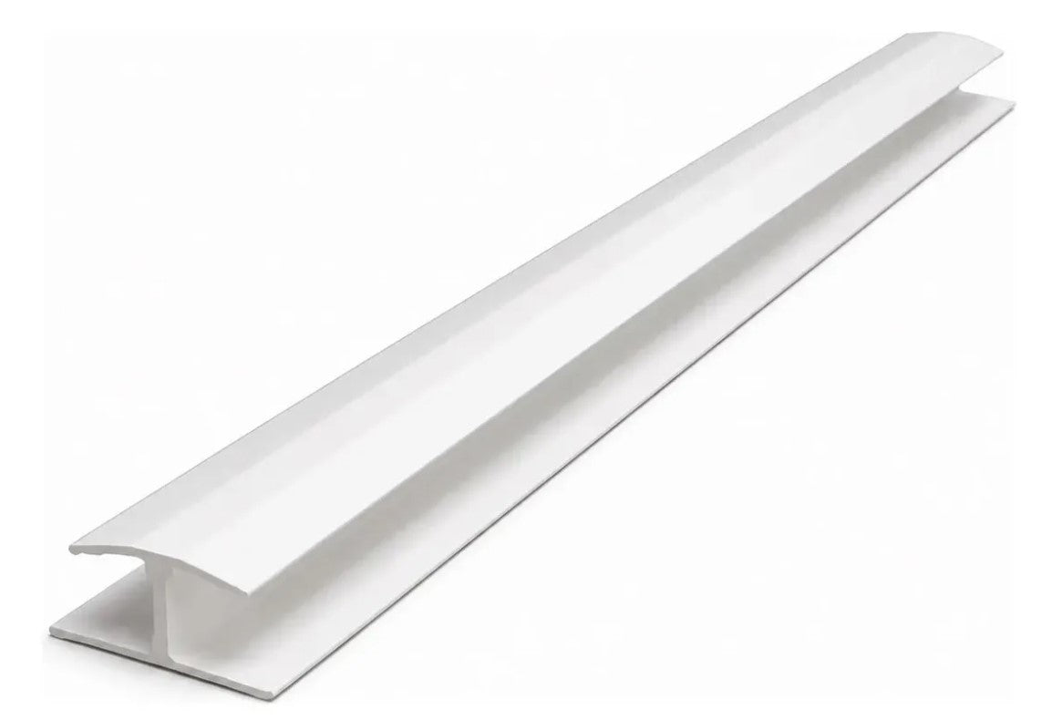 Moldura/perfil H Cielorraso PVC Terminación Blanco