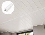 Moldura/perfil H Cielorraso PVC Terminación Blanco