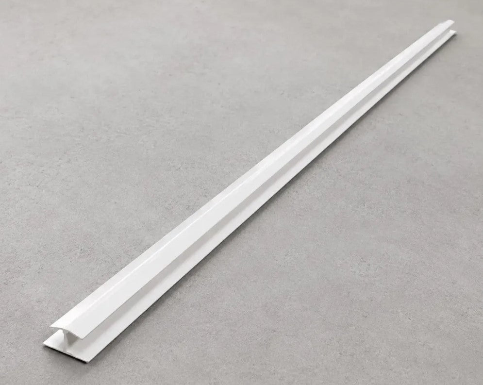 Moldura/perfil H Cielorraso PVC Terminación Blanco