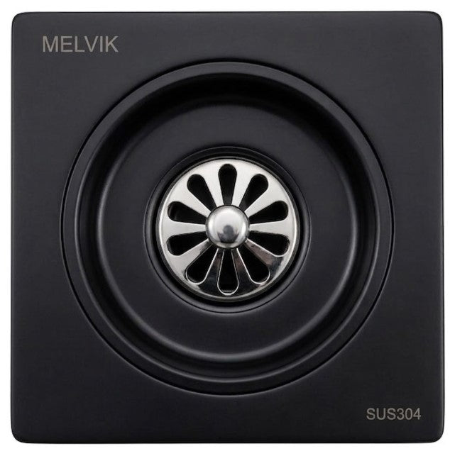 Rejilla Desagüe Negro Mate 15 X 15 - Sifón