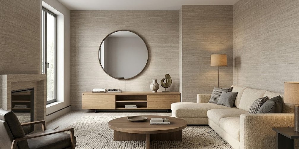Placa símil mármol PVC rígido - Travertino Mate