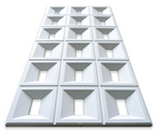 Separador de ambientes PU blanco panel decorativo 3D divisor