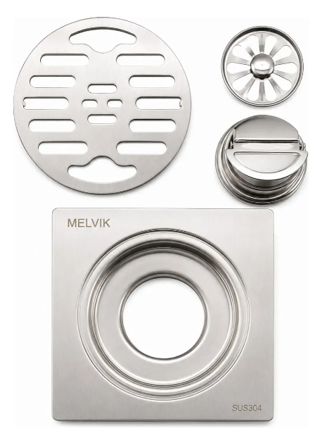 Desagüe Rejilla 15 X15 cm con Sifón AC INOX 304