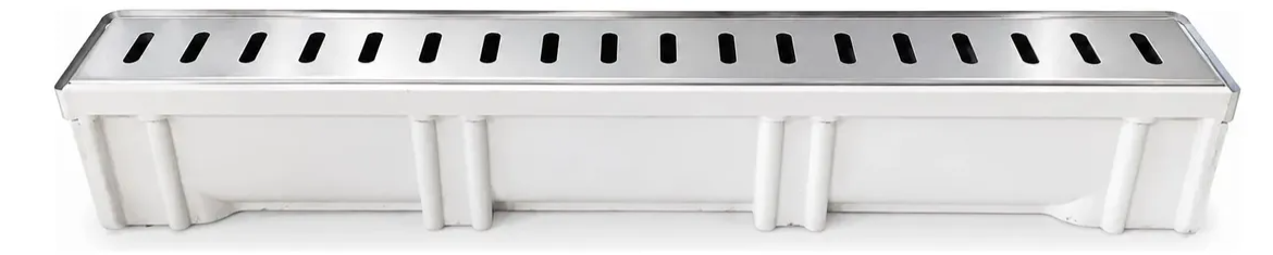 Drenaje reguera canaleta - AC INOX 10 cm ancho 1 metro largo
