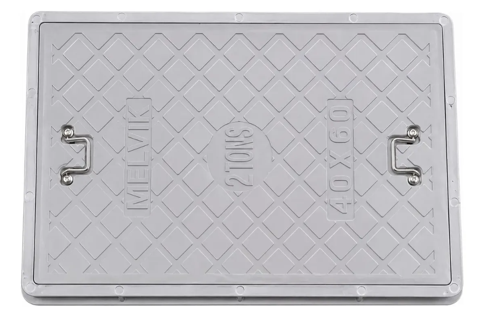 Tapa Y Marco 40 X 60 Cm Para Graseras Soporta 2 Ton Gris