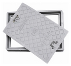 Tapa Y Marco 40 X 60 Cm Para Graseras Soporta 2 Ton Gris