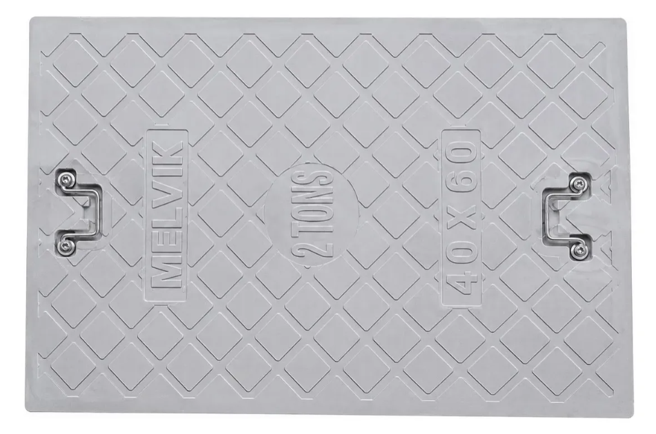 Tapa Y Marco 40 X 60 Cm Para Graseras Soporta 2 Ton Gris